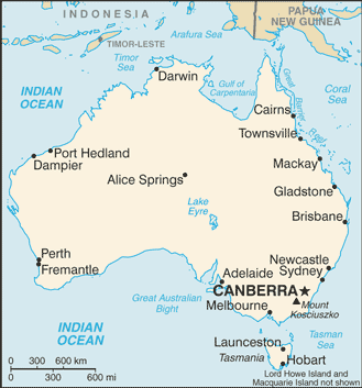 Mapa Australia