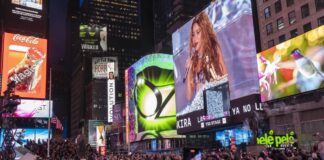 Shakira ofreció este martes un concierto gratuito para presentar su nuevo disco ‘Las mujeres ya no lloran’ en el Times Square,