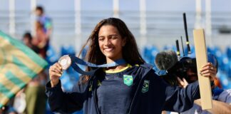 Rayssa Leal ganó a medalla de bronce en los Juegos Olímpicos de París 2024. / Foto: @timebrasil